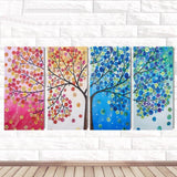 Maxbell 4 Set DIY Special Shaped 5D Seasons Tree Diamond Painting Kit Partial Drill Rhinestone Embroidery Arts Craft - Aladdin Shoppers