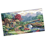 Stamped Cross Stitch Kits Patterns Embroidery Kit - Farm Scene, 14 Counted 54x33cm