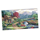 Stamped Cross Stitch Kits Patterns Embroidery Kit - Farm Scene, 14 Counted 54x33cm