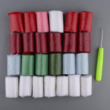 Red Rose Flower  Latch Hook Kit for DIY Pillow Cover Sofa Cushion Cover