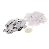 Maxbell 400 Sets Button Parts for Badge Maker Machine Clip Pin Top/Bottom Cover