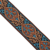 Maxbell 2 Pieces 5 Meters Jacquard Trim Sew Ribbon Fabric Ribbons for Sewing