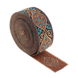 Maxbell 2 Pieces 5 Meters Jacquard Trim Sew Ribbon Fabric Ribbons for Sewing