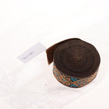 Maxbell 2 Pieces 5 Meters Jacquard Trim Sew Ribbon Fabric Ribbons for Sewing