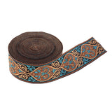 Maxbell 2 Pieces 5 Meters Jacquard Trim Sew Ribbon Fabric Ribbons for Sewing