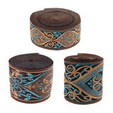 Maxbell 2 Pieces 5 Meters Jacquard Trim Sew Ribbon Fabric Ribbons for Sewing