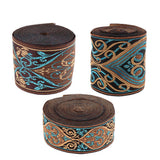 Maxbell 2 Pieces 5 Meters Jacquard Trim Sew Ribbon Fabric Ribbons for Sewing