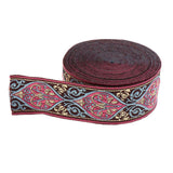 Maxbell 2 Pieces 5 Meters Jacquard Trim Sew Ribbon Fabric Ribbons for Sewing