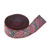 Maxbell 2 Pieces 5 Meters Jacquard Trim Sew Ribbon Fabric Ribbons for Sewing