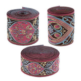 Maxbell 2 Pieces 5 Meters Jacquard Trim Sew Ribbon Fabric Ribbons for Sewing