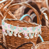 Maxbell 3 Yards Ethnic Style Ball Fringed Lace Jacquard Ribbon with Pompom Ball Trim