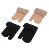 Maxbell 4 Pairs Flip Flop Socks Split 2 Toe Socks Sandals Ninja Slipper Nude Black