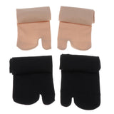 Maxbell 4 Pairs Flip Flop Socks Split 2 Toe Socks Sandals Ninja Slipper Nude Black