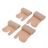 Maxbell 4 Pairs Flip Flop Socks Split 2 Toe Socks Sandals Ninja Slipper Nude Black