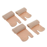 Maxbell 4 Pairs Flip Flop Socks Split 2 Toe Socks Sandals Ninja Slipper Nude Black