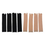 Maxbell 4 Pairs Flip Flop Socks Split 2 Toe Socks Sandals Ninja Slipper Nude Black