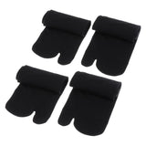 Maxbell 4 Pairs Flip Flop Socks Split 2 Toe Socks Sandals Ninja Slipper Nude Black