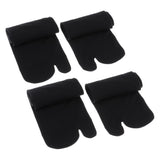 Maxbell 4 Pairs Flip Flop Socks Split 2 Toe Socks Sandals Ninja Slipper Nude Black