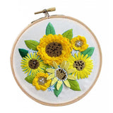 Maxbell 2 Sets Embroidery Starter Kit with Flower Pattern DIY Cross Stitch Crafts