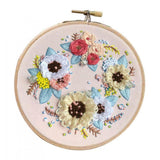 Maxbell 2 Sets Embroidery Starter Kit with Flower Pattern DIY Cross Stitch Crafts