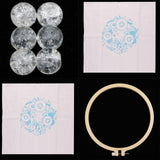 Maxbell 2 Sets Embroidery Starter Kit with Flower Pattern DIY Cross Stitch Crafts