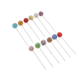 Maxbell 24 Pcs Multicolor Rhinestone Dressmaker Pins DIY Sewing Quilting Accessories