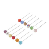 Maxbell 24 Pcs Multicolor Rhinestone Dressmaker Pins DIY Sewing Quilting Accessories
