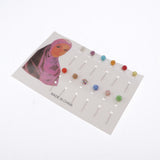 Maxbell 24 Pcs Multicolor Rhinestone Dressmaker Pins DIY Sewing Quilting Accessories