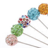 Maxbell 24 Pcs Multicolor Rhinestone Dressmaker Pins DIY Sewing Quilting Accessories