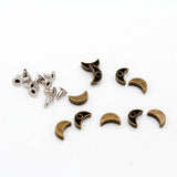 Maxbell 10 Sets Bronze Half Moon Rivets Hardware for Bags Shoes Boots Ornaments