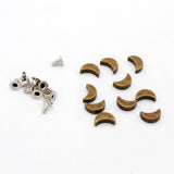 Maxbell 10 Sets Bronze Half Moon Rivets Hardware for Bags Shoes Boots Ornaments