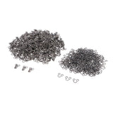 Maxbell 200 Pairs Metal Sewing Hooks and Eyes Closure for Bra and Clothing 1.6x0.9cm