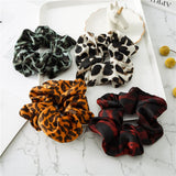 Maxbell 9x Lady Leopard Hair Scrunchies Rubber Hair Band Stretchable Hair Ties Ring