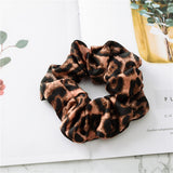 Maxbell 9x Lady Leopard Hair Scrunchies Rubber Hair Band Stretchable Hair Ties Ring