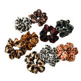 Maxbell 9x Lady Leopard Hair Scrunchies Rubber Hair Band Stretchable Hair Ties Ring