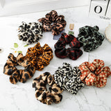 Maxbell 9x Lady Leopard Hair Scrunchies Rubber Hair Band Stretchable Hair Ties Ring