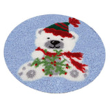 Maxbell Latch Hook Rug Kit Crocheting Yarn Cushion Mat DIY Thread Carpet Craft Bear