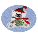 Maxbell Latch Hook Rug Kit Crocheting Yarn Cushion Mat DIY Thread Carpet Craft Bear
