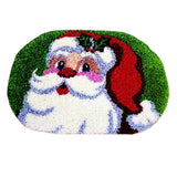 Maxbell Latch Hook Kits Christmas Motif Rug Carpet Cushion Making - Santa Claus