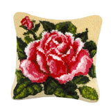 Maxbell 2 Pieces Flower Pattern Latch Hook Kits Pillow Case Cushion Cover