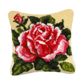 Maxbell 2 Pieces Flower Pattern Latch Hook Kits Pillow Case Cushion Cover