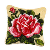 Maxbell 2 Pieces Flower Pattern Latch Hook Kits Pillow Case Cushion Cover