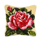 Maxbell 2 Pieces Flower Pattern Latch Hook Kits Pillow Case Cushion Cover