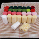 Maxbell 2 Pieces Flower Pattern Latch Hook Kits Pillow Case Cushion Cover