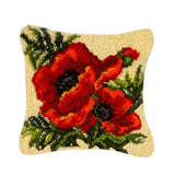Maxbell 2 Pieces Flower Pattern Latch Hook Kits Pillow Case Cushion Cover