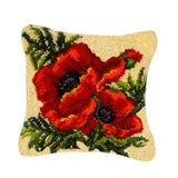 Maxbell 2 Pieces Flower Pattern Latch Hook Kits Pillow Case Cushion Cover