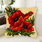 Maxbell 2 Pieces Flower Pattern Latch Hook Kits Pillow Case Cushion Cover