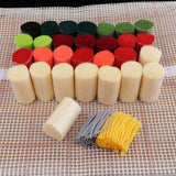 Maxbell 2 Pieces Flower Pattern Latch Hook Kits Pillow Case Cushion Cover