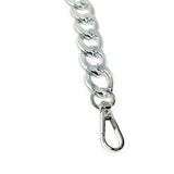 Maxbell 3x4Pieces Metal Flat Chain & Purse Strap Extender / Chain Strap Accessory Silver
