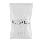 Maxbell 5x4Pieces Metal Flat Chain & Purse Strap Extender / Chain Strap Accessory Silver